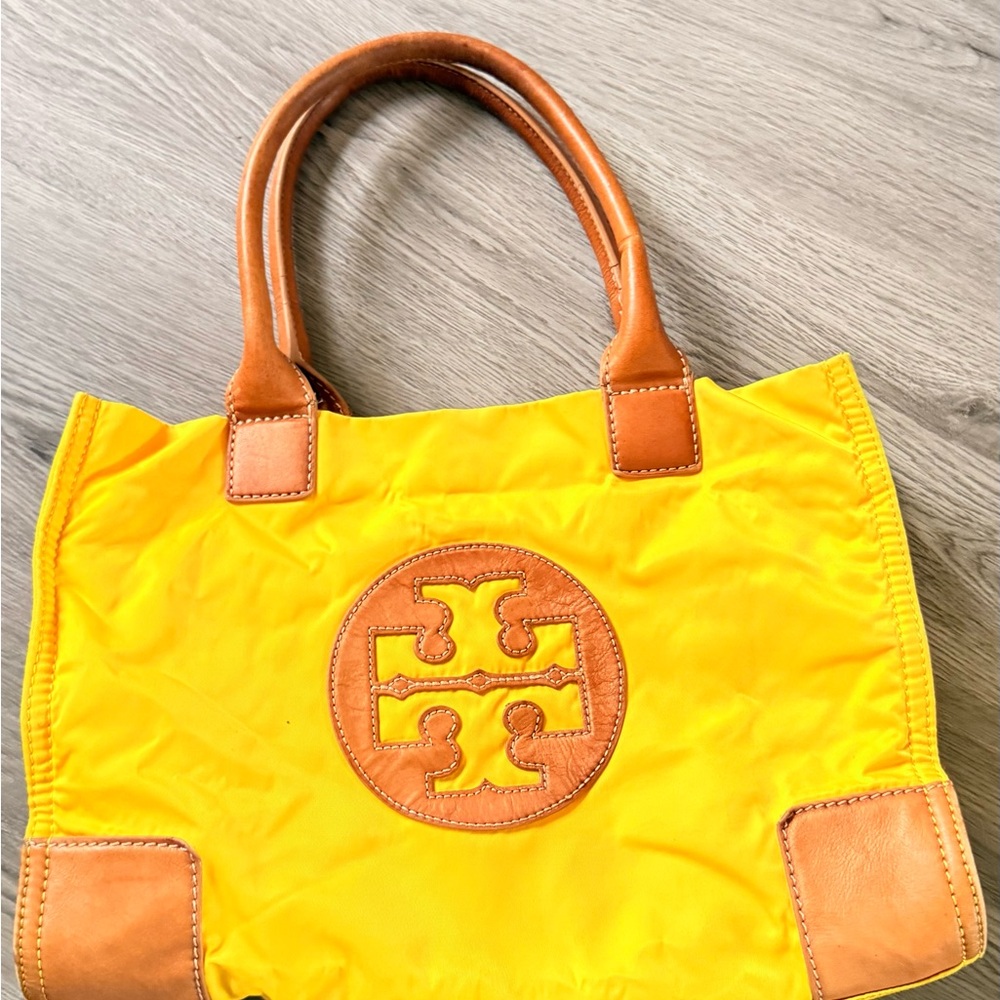 Tory Burch Yellow and Brown Tote Bag